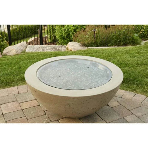 Outdoor Greatroom Company 30-inch Round Gray Glass Burner Cover - Pristine Home & Wellness