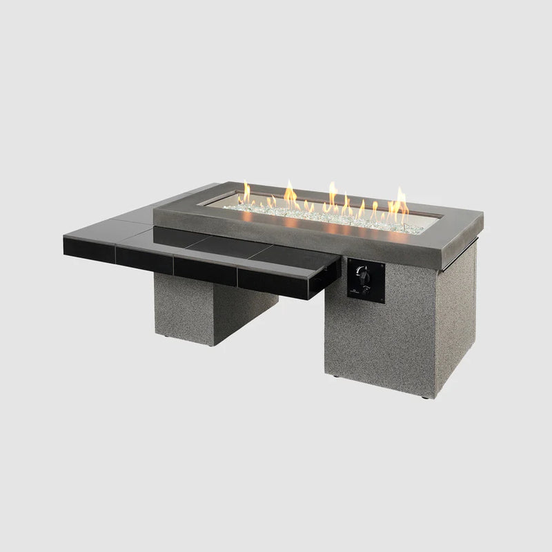 Outdoor Greatroom Company Black Uptown Linear Gas Fire Pit Table with Direct Spark Ignition - Propane Gas - Pristine Home & Wellness