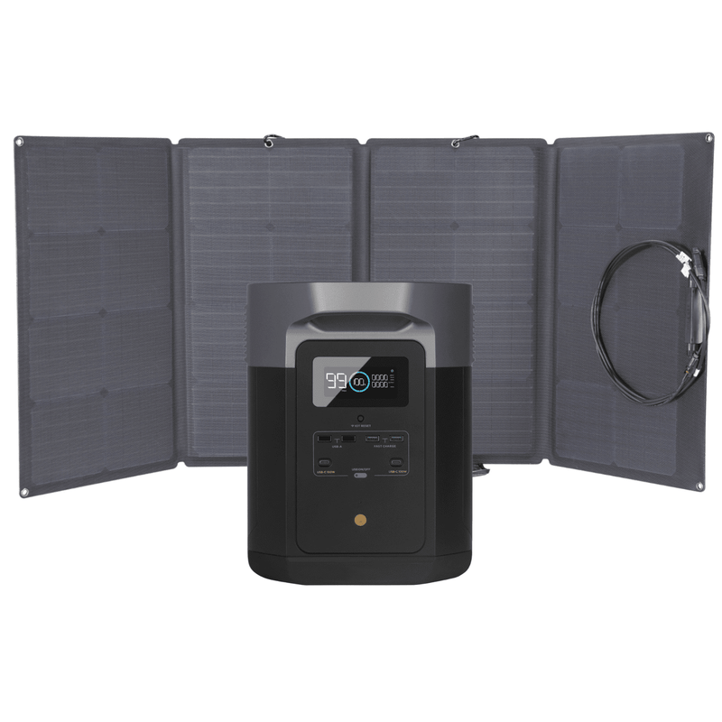 EcoFlow Delta Max 1600 Portable Power Station + Foldable 160W Solar Panel Bundle - Pristine Home & Wellness