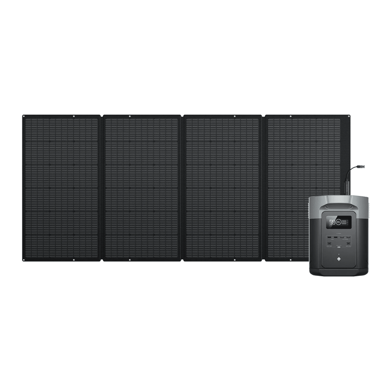 EcoFlow Delta 2 Portable Power Station + Foldable 400W Solar Panel Bundle