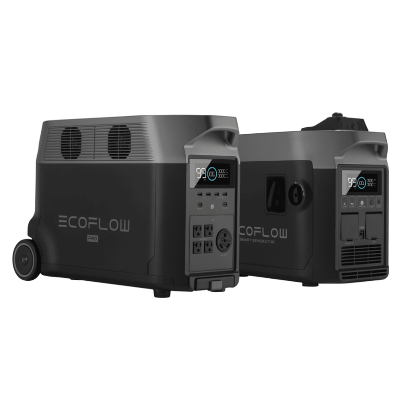 EcoFlow Delta Pro Portable Power Station + Portable Dual Fuel Smart Generator + Adapter Bundle - Pristine Home & Wellness