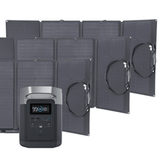 EcoFlow Delta 1300 Portable Power Station + 3 EcoFlow Foldable 160W Solar Panel Bundle