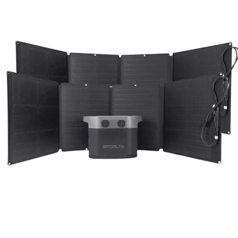 EcoFlow Delta 1300 Portable Power Station + 2 Foldable 110W Solar Panel Bundle