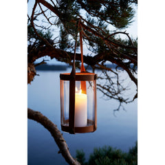 Skargaarden Marstrand Candle Lantern Dark Brown Leather - CALA-DBL - Pristine Home & Wellness