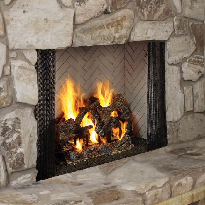 Majestic Ashland 42-inch Radiant Wood Burning Fireplace with Natural Gray Hearth Refractory - Pristine Home & Wellness