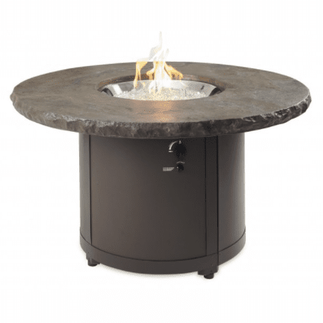 Outdoor Greatroom Company Marbleized Noche Beacon Chat Height Fire Pit Table - Pristine Home & Wellness