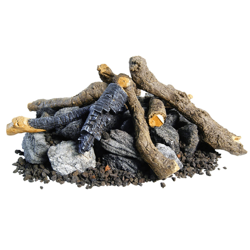 American Fyre Designs OCBW-34 Beachwood Logs with Stones For Fire Pits and Tables - Pristine Home & Wellness