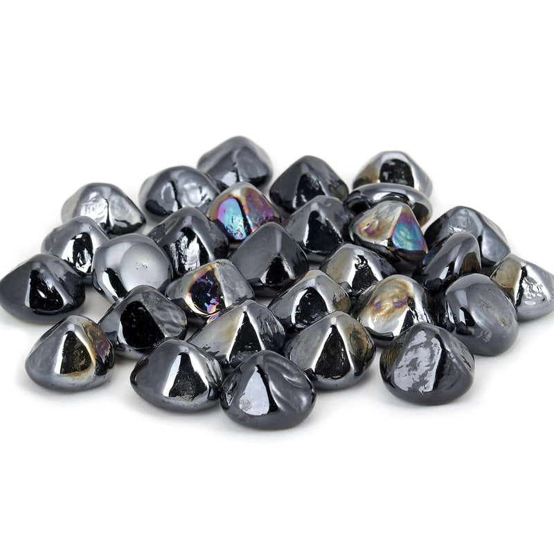 American Fyre Designs Black Luster Diamond Nuggets Fire Glass - Pristine Home & Wellness