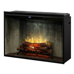 Dimplex Revillusion® 42" Built-In Electric Firebox/Fireplace with Glass Pane and Plug Kit Included, Weathered Concrete - Pristine Home & Wellness