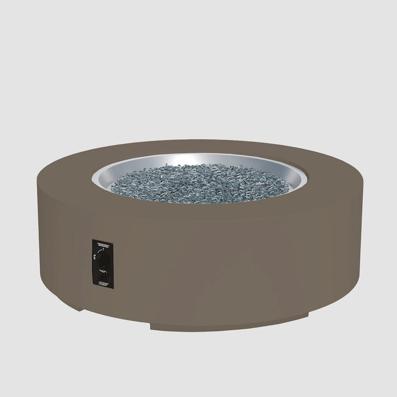 Outdoor Greatroom Company Cove Concrete Round Gas Fire Pit Table - 48