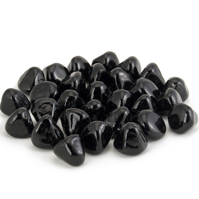 American Fyre Designs Deep Black Diamond Nuggets Fire Glass - Pristine Home & Wellness