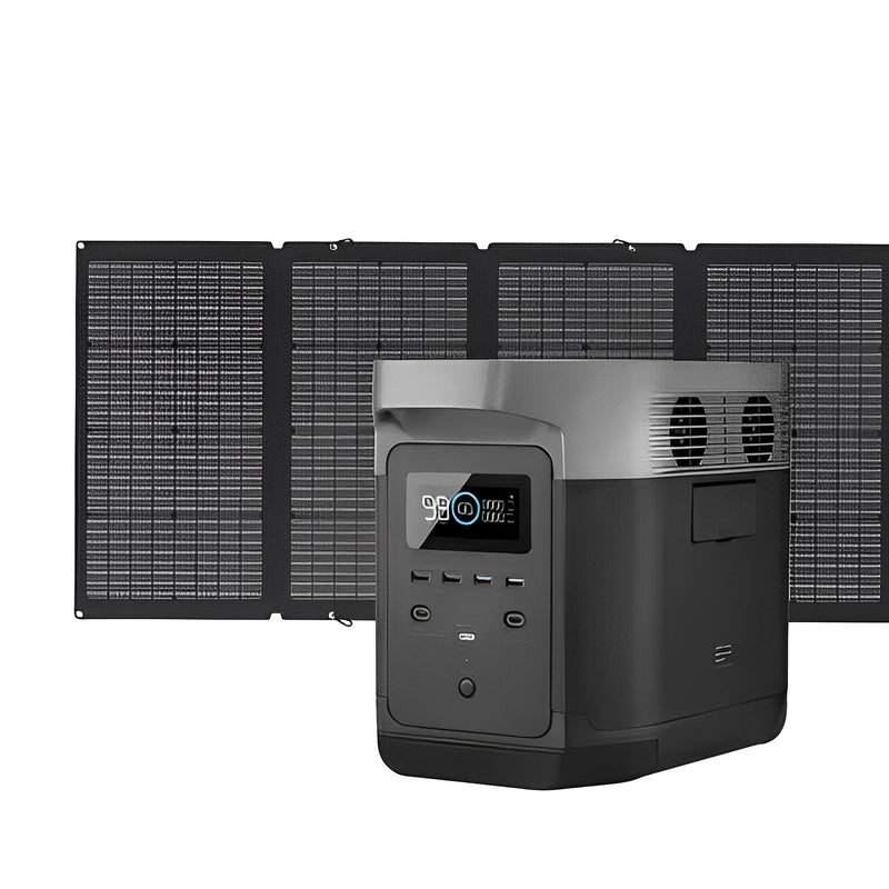 EcoFlow Delta 1000 Portable Power Station + Foldable 220W Bifacial Solar Panel Bundle