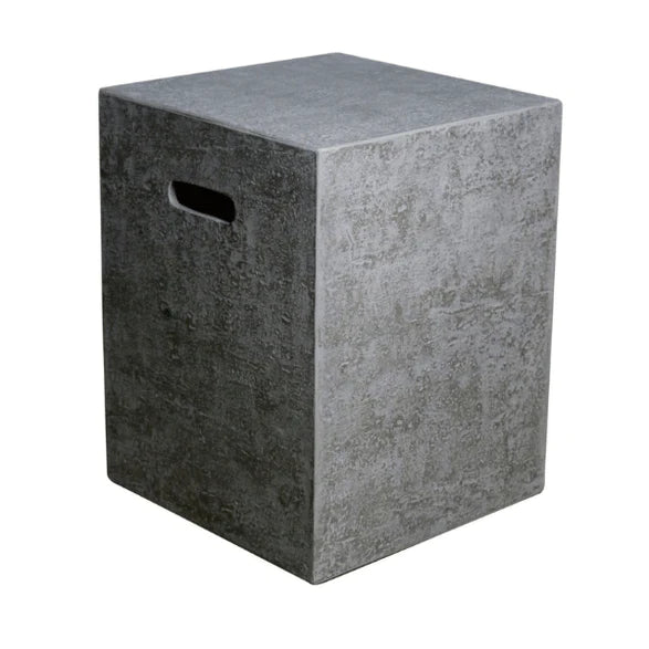 Elementi Light Gray Square Tank Cover - Pristine Home & Wellness