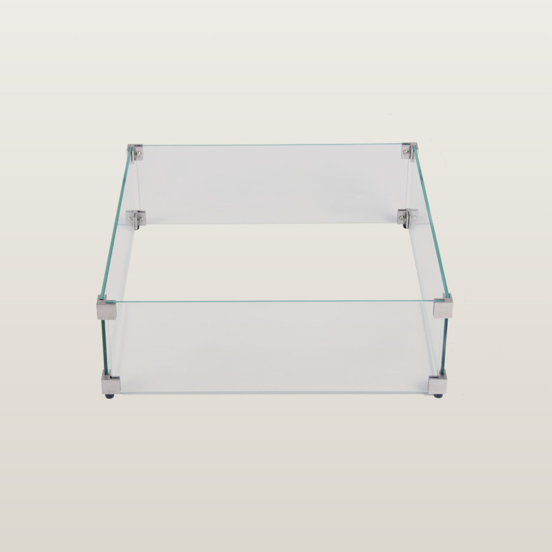 Elementi Plus square tempered glass wind screen