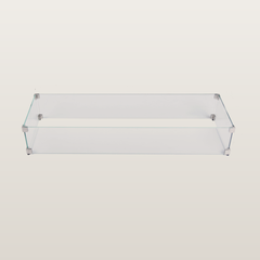 Elementi Plus rectangular tempered glass wind screen