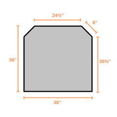 ComfortBilt Flatwall Hearth Pad - Midnight Black