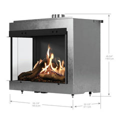 Faber MatriX Firebox, Natural Gas, Left-facing, Two-sided, 41" X 26"