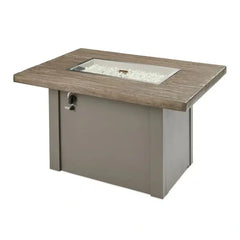 Outdoor Greatroom Company Driftwood Havenwood Rectangular Gas Fire Pit Table with Gray Base - Pristine Home & Wellness