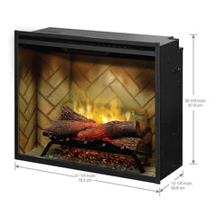 Dimplex Revillusion® 30" Built-In Electric Firebox/Fireplace Insert, Herringbone