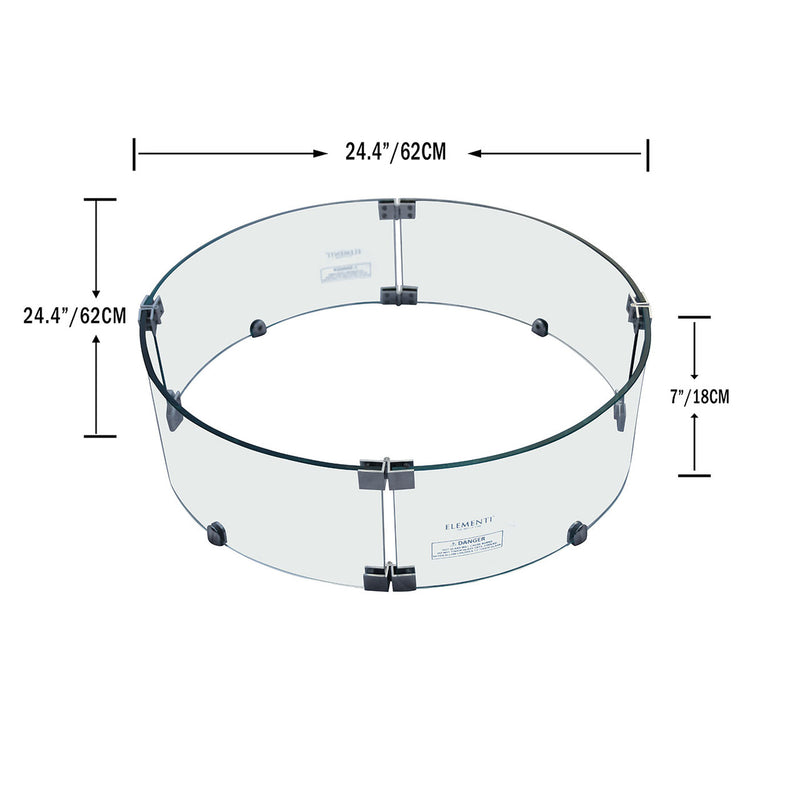Elementi Lafite Fire Pit Wind Screen - Pristine Home & Wellness