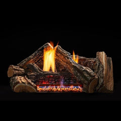 Monessen 30" Burncrete Hybrid 7 pc Dynamo Log Set for use with Glow Getter 24 inch burner - Pristine Home & Wellness