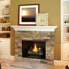 Monessen 32" Exacta Circulating Clean Face Firebox, Stacked Traditional Concrete interior panels - Pristine Home & Wellness
