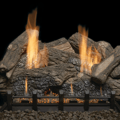 Monessen 18" 7pc Highland Oak Refractory log set for Natural Blaze VF 18" Burner - Pristine Home & Wellness