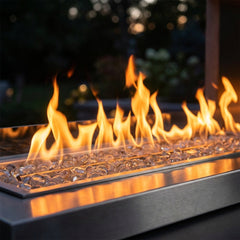 Outdoor Greatroom RLFP-40MLP match-lit ready-to-finish fireplace specs
