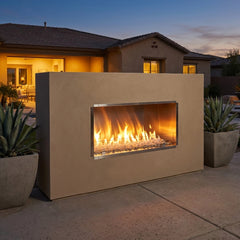 Outdoor Greatroom RLFP-40MLP match-lit ready-to-finish fireplace specs