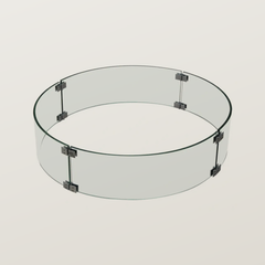 Elementi Lafite round fire pit wind screen