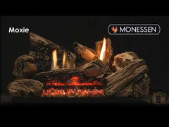 Monessen 18" Burncrete Hybrid 8 pc Moxie Log Set for use with Glow Getter burner