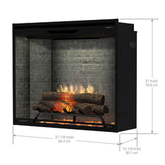 Dimplex Revillusion 36" Portrait Built-In Electric Firebox - Neutral Brick - REV36P-NB - image 2