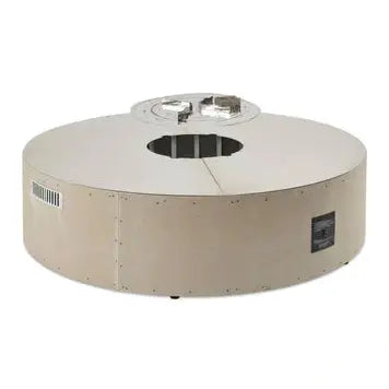 Outdoor Greatroom Company 48-inch Round Ready-to-Finish Fire Pit Table Base with Aluminum Top - Direct Spark Ignition NG - Pristine Home & Wellness