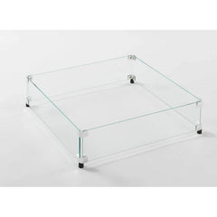 American Fyre Designs 8202-WG - Square Glass Wind Guard For Firetable - Pristine Home & Wellness
