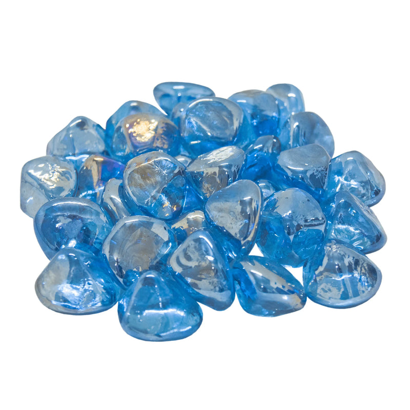 American Fyre Designs Steel Blue Diamond Nuggets Fire Glass - Pristine Home & Wellness