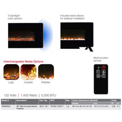 Dimplex Winslow 36" Wall-mounted/Tabletop Linear Fireplace - Pristine Home & Wellness