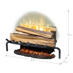 Dimplex Revillusion® 25" Plug-In Fresh Cut Log Set w/ Ash Mat