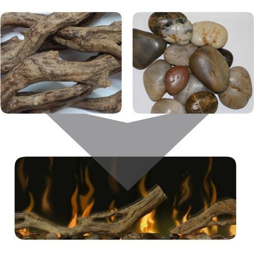 Dimplex Accessory Driftwood and River Rock - For 34