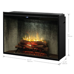 Dimplex Revillusion® 42" Built-In Electric Firebox/Fireplace Insert, Weathered Concrete Gray