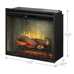 Dimplex Revillusion® 24" Built-In Electric Firebox/Fireplace Insert, Weathered Concrete Gray